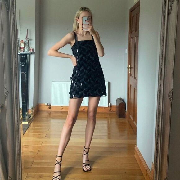 ZARA SEQUIN MINI DRESS - Picture 2 of 8